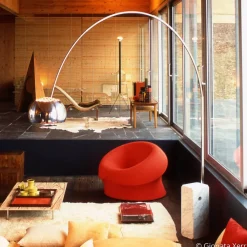 Arco bue-gulvlampe, krom, højde 240 cm, E27^FLOS Sale