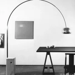 Arco bue-gulvlampe, krom, højde 240 cm, E27^FLOS Sale