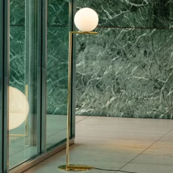 FLOS Gulvlamper|Gulvlamper>gulvlampe IC F1 10th Anniversary, guldbelagt, dæmpbar