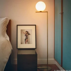 IC F1 gulvlampe, børstet messing^FLOS Outlet