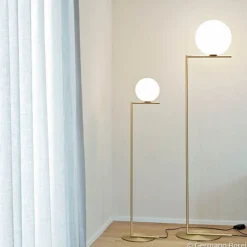 IC F1 gulvlampe, børstet messing^FLOS Outlet