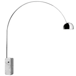 FLOS Gulvlamper>LED-bue-gulvlampe Arco, krom, højde 240 cm