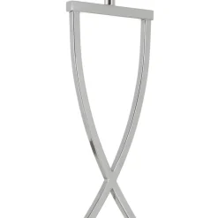 FISCHER & HONSEL Flot tekstil-bordlampe Anni, krom/hvid