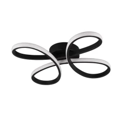 Fly LED-loftslampe, mat sort, 3.000 K, 40 cm x 40 cm^Trio Lighting Online