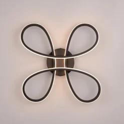 Fly LED-loftslampe, mat sort, 3.000 K, 40 cm x 40 cm^Trio Lighting Online