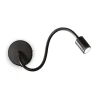 Ideallux Focus fleksibel LED-væglampe, sort