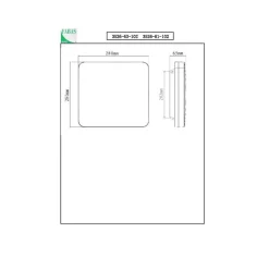 Folk udendørs loftlampe, 28 cm x 28 cm, hvid, IP65^Fabas Luce Sale