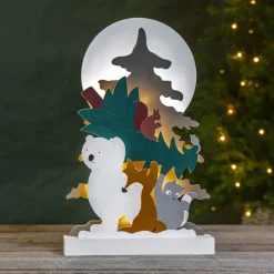 STAR TRADING Forest Friends LED-dekolampe, isbjørn, vaskebjørn