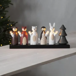 STAR TRADING Dekorationsbelysning|Julepynt>Forest Friends LED-lysestage, 5 lyskilder
