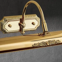 ORION Forgyldt gallerilampe Gustav af messing, 40 cm