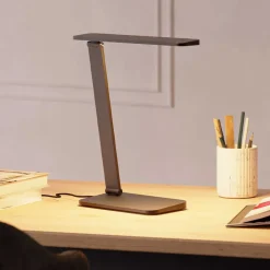 LED-bordlampe Zenit, sort, ABS, højde 36 cm^Forlight Online