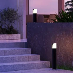 Forlight Sokkellamper>sokkellampe Astra, højde 50 cm, antracit, aluminium