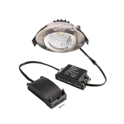 Forsænket loftlampe Dione, IP44, 3.000 K, nikkel, dæmpbar^Deko-Light Sale