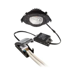 Forsænket loftlampe Dione, IP44, 3.000 K, sort, dæmpbar^Deko-Light Outlet