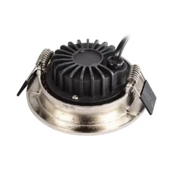 Forsænket loftlampe Dione, IP44, 4.000 K, nikkel, dæmpbar^Deko-Light Online