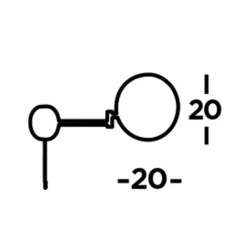 Forstørrende LED-spejl, kromfarvet/frostet, IP44, Ø 20 cm^Searchlight