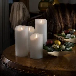 Forsynet med 3D-flamme - LED-lys Stearin^Konstsmide Christmas Online