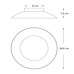 Lucide Foskal LED-loftslampe i hvid, Ø 34,5 cm