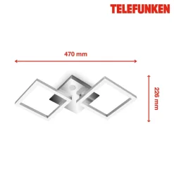 Telefunken Gang|Loftlamper>Frame LED-loftlampe, sensor, 47x23 cm, krom/alu