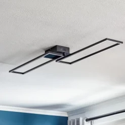 Frame LED-loftslampe, fjernbetjening, sort^Briloner Discount