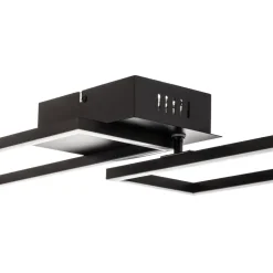Frame LED-loftslampe, fjernbetjening, sort^Briloner Discount