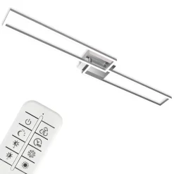 Briloner Frame LED-loftslampe, fjernbetjening, krom