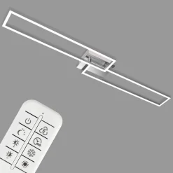 Briloner Frame LED-loftslampe, fjernbetjening, krom