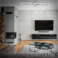 Briloner Loftlamper|Loftlamper>Frame loftlampe, rektangel, 3 lk., CCT, aluminium