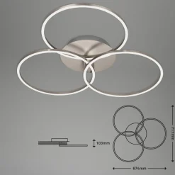 Briloner Frame Ring loftlampe Switch dim nikkel 3 lyskilder