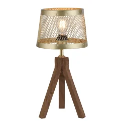 Frederik bordlampe i træ, trefod^JUST LIGHT. GmbH Best