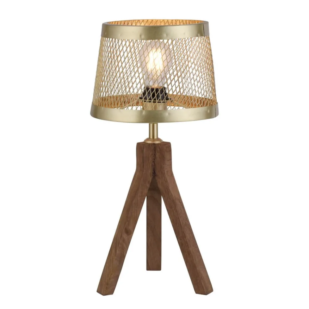 Frederik bordlampe i træ, trefod^JUST LIGHT. GmbH Best