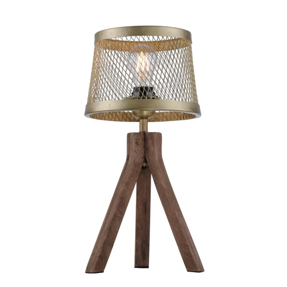 Frederik bordlampe i træ, trefod^JUST LIGHT. GmbH Best