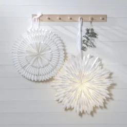 Frost dekostjerne, papir uden fatning Ø 50 cm hvid^STAR TRADING Clearance