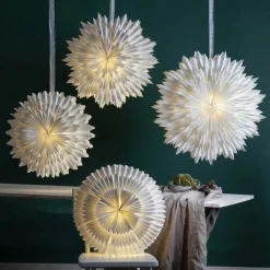 Frost dekostjerne, papir uden fatning Ø 50 cm hvid^STAR TRADING Clearance