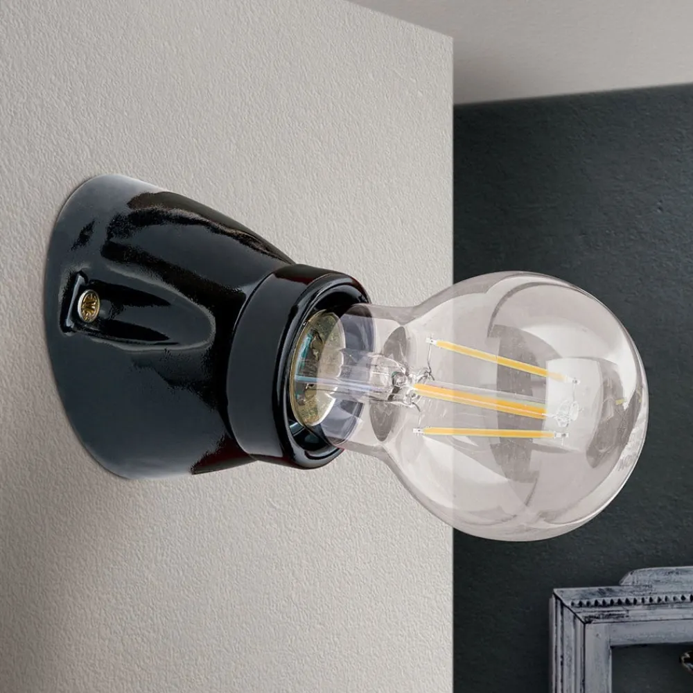 ORION Væglamper|Væglamper>Frost væglampe af keramik, sort