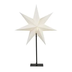 STAR TRADING Frozen stående stjerne 7-takket, sort/stjerne hvid