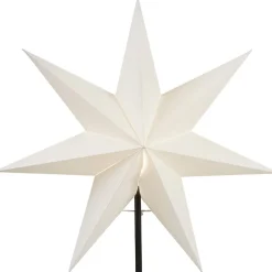 STAR TRADING Frozen stående stjerne 7-takket, sort/stjerne hvid