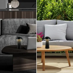 Fungo Mini LED-bordlampe, sort, touch, plast^Briloner Clearance