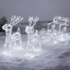 Funklende LED udendørs dekoration rensdyr med slæde^Konstsmide Christmas Hot