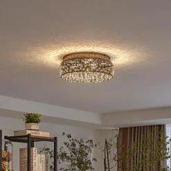 Lucande Funklende LED-loftlampe Felias, rund form