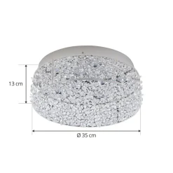 Lucande Funklende LED-loftlampe Felias, rund form