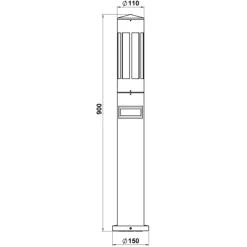 Albert Leuchten Gadebelysning>Gadebelysning 256 S med sensor