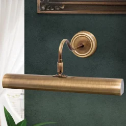 ORION Væglamper>Gallerilampe Lariga, antik messing, 35 cm