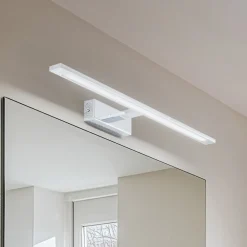 TK Lighting Gallery LED-væglampe, kromfarvet, metalbredde 62 cm IP44