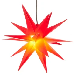 STERNTALER Ganesha stjerne til udendørs brug, rød, 18 takker