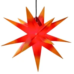Ganesha stjerne, udendørs, gul-rød med 18 spidser^STERNTALER Best