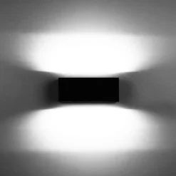 Gemini udendørs LED-væglampe, 22 cm, 4.000K, antracit^LUTEC Clearance