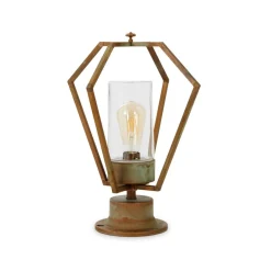 Moretti Luce Sokkellamper>Gemstone 3455 sokkellampe, antik messing/klar