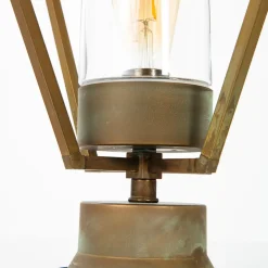 Moretti Luce Sokkellamper>Gemstone 3455 sokkellampe, antik messing/klar