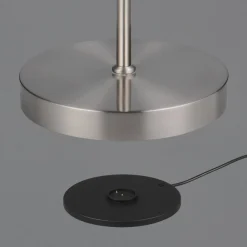 Reality Leuchten Genopladelig LED-gulvlampe Moreno, mat nikkel, CCT, dæmpbar